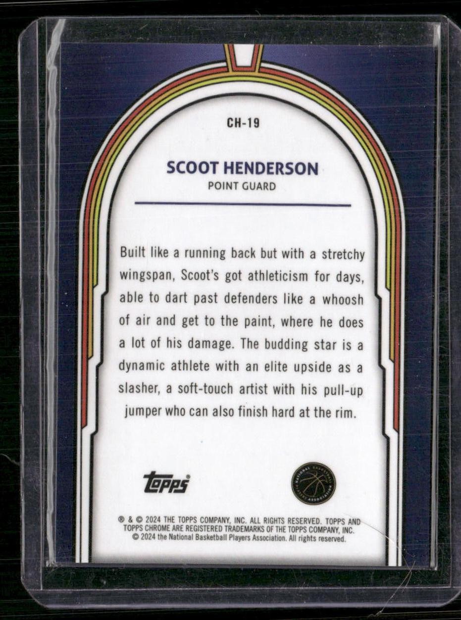 2023-24 Topps Chrome Cosmic #CH-19 Scoot Henderson Cosmic Heroes