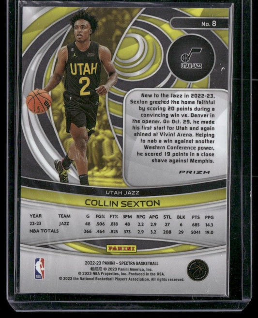 2022-23 Panini Spectra #8 Collin Sexton