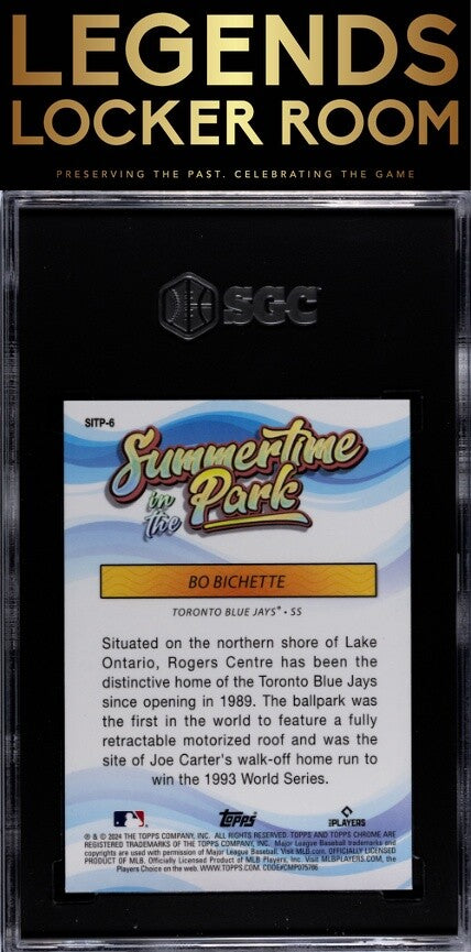 2024 Topps Chrome #SITP-6 Bo Bichette Summertime in the Park SGC 9