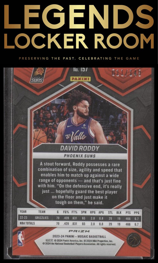 2023-24 Panini Mosaic #157 David Roddy Pink #/149