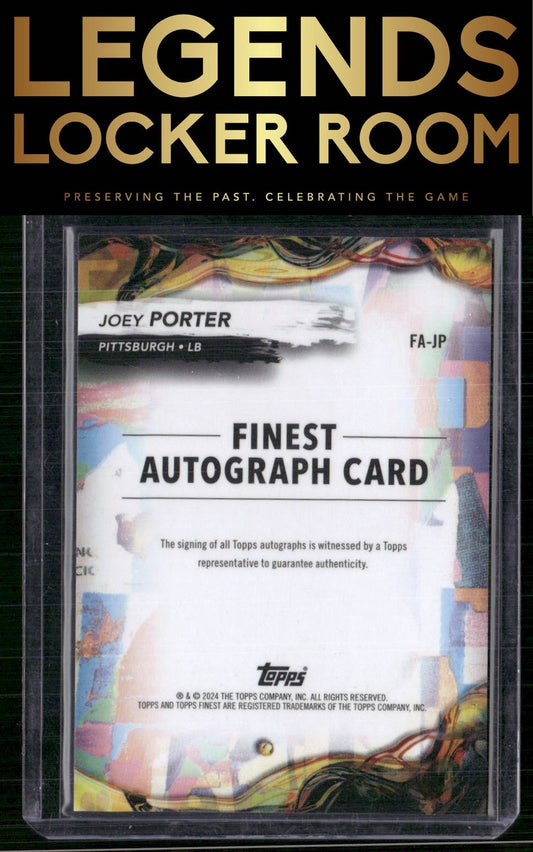 2024 Finest #FA-JP Joey Porter Finest Autographs Gold Refractor #/50