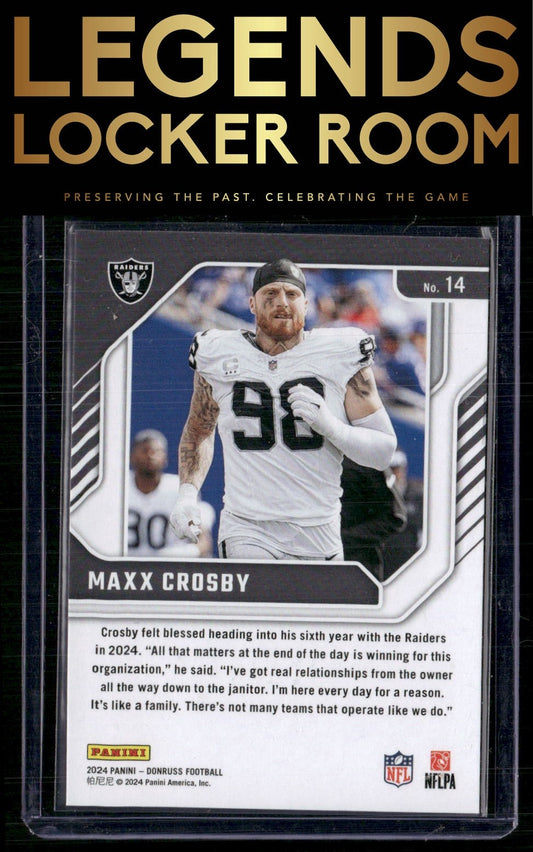 2024 Donruss #14 Maxx Crosby The Elite Series