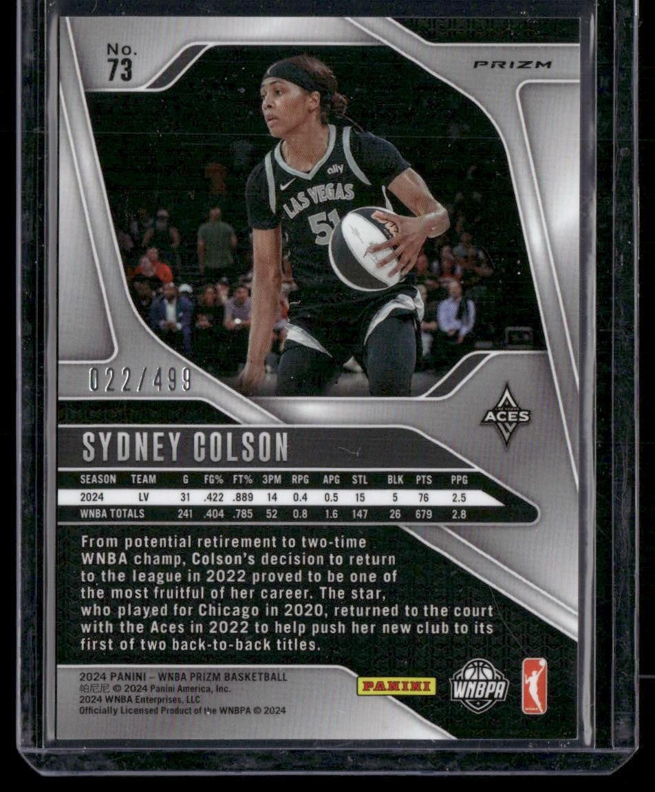 2024 Panini Prizm WNBA #73 Sydney Colson Pulsar Prizms #/499