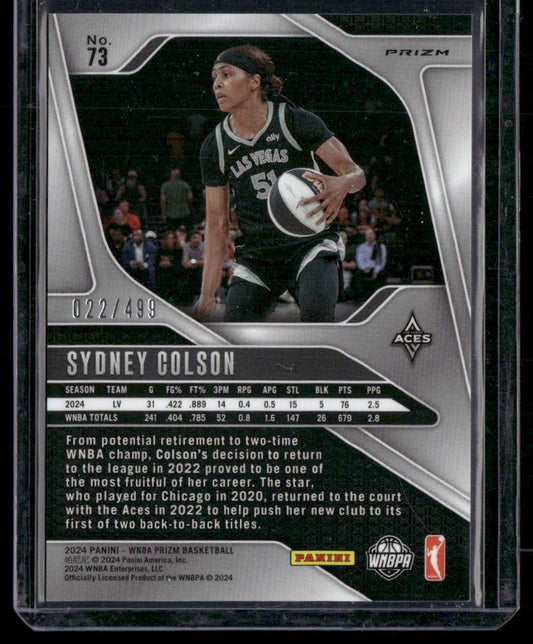 2024 Panini Prizm WNBA #73 Sydney Colson Pulsar Prizms #/499