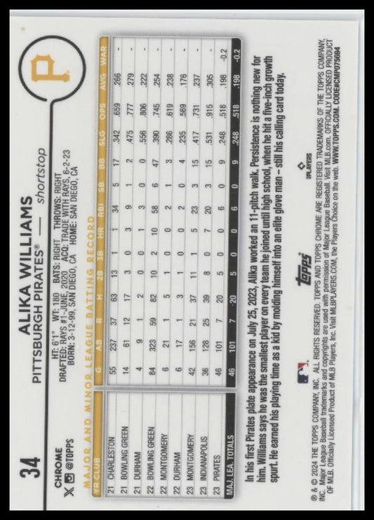 2024 Topps Chrome #34 Alika Williams