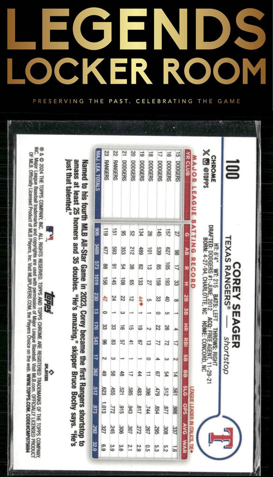 2024 Topps Chrome #100 Corey Seager
