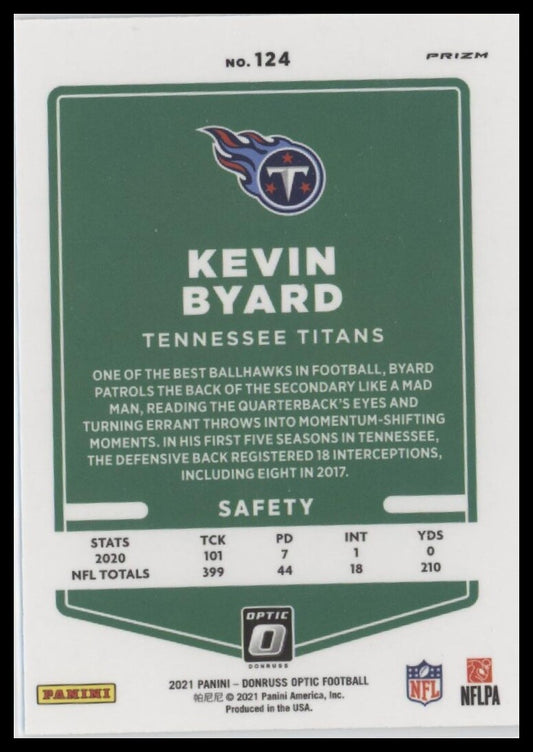 2021 Donruss Optic #124 Kevin Byard Holo