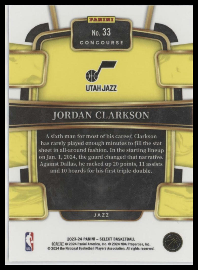 2023-24 Panini Select #33 Jordan Clarkson Blue (Retail Base)