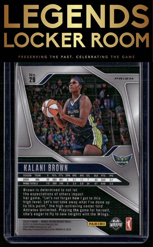 2024 Panini Prizm WNBA #29 Kalani Brown Silver Prizms