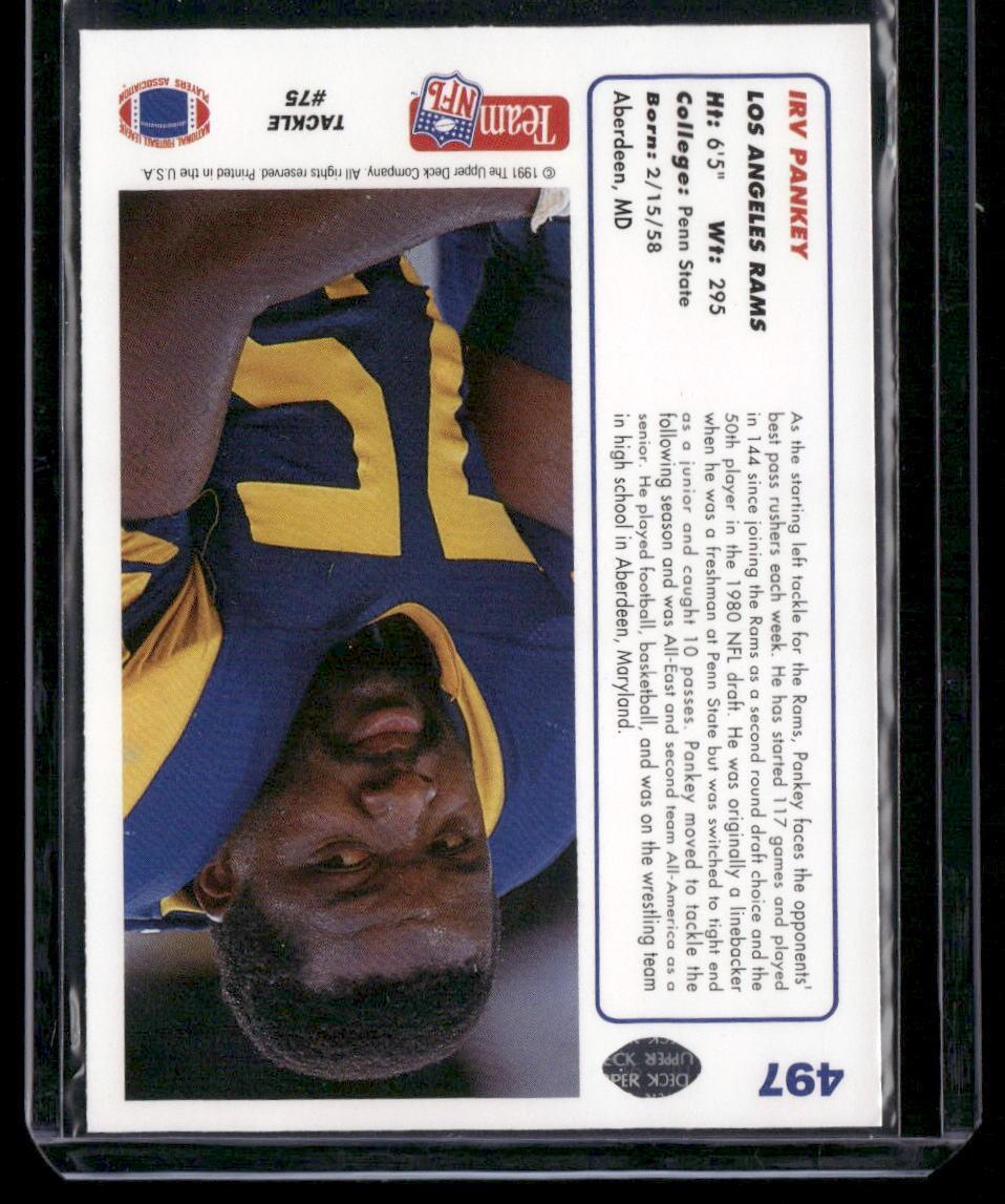 1991 Upper Deck #497b Irv Pankey