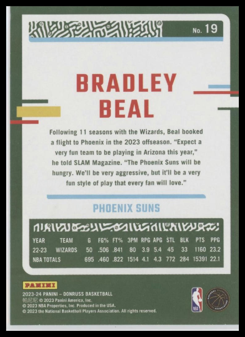 2023-24 Donruss #19 Bradley Beal