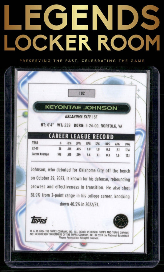 2023-24 Topps Chrome Cosmic #192 Keyontae Johnson