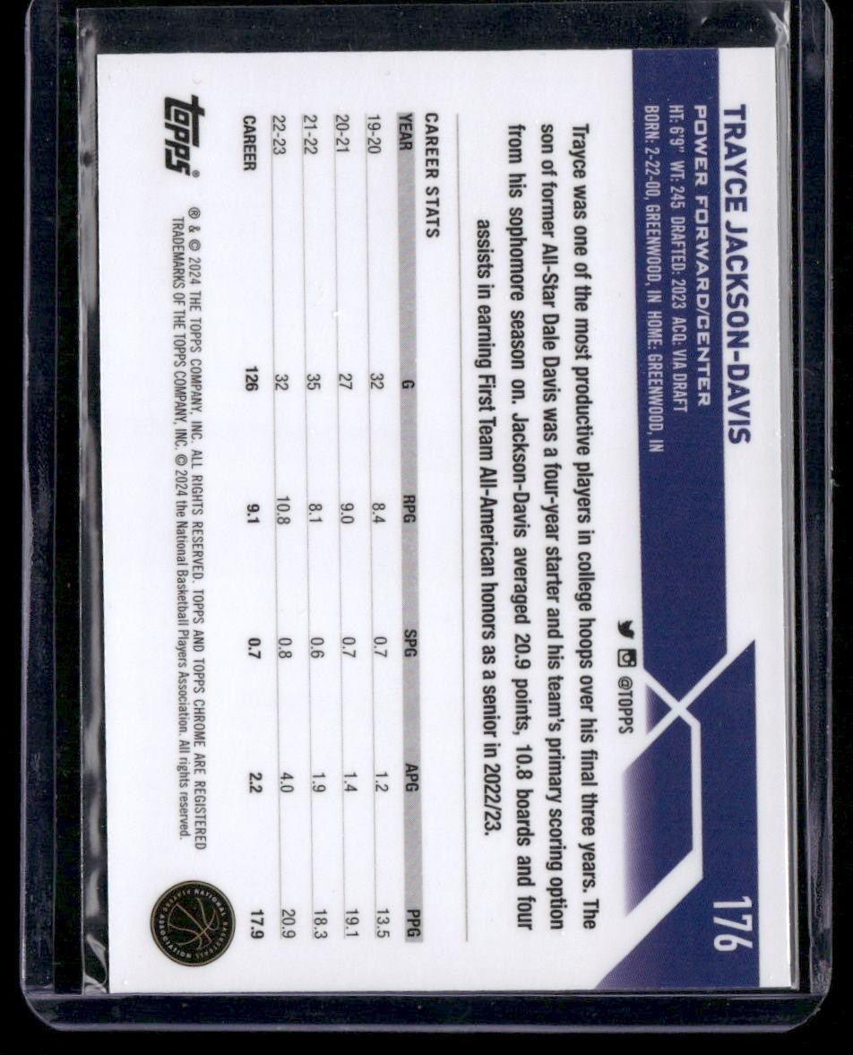 2023-24 Topps Chrome #176 Trayce Jackson-Davis