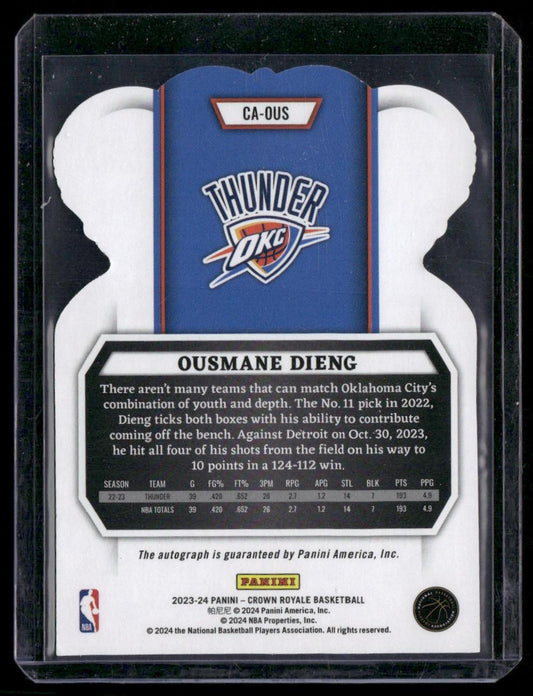 2023-24 Panini Crown Royale #CA-OUS Ousmane Dieng Crown Autographs #/125