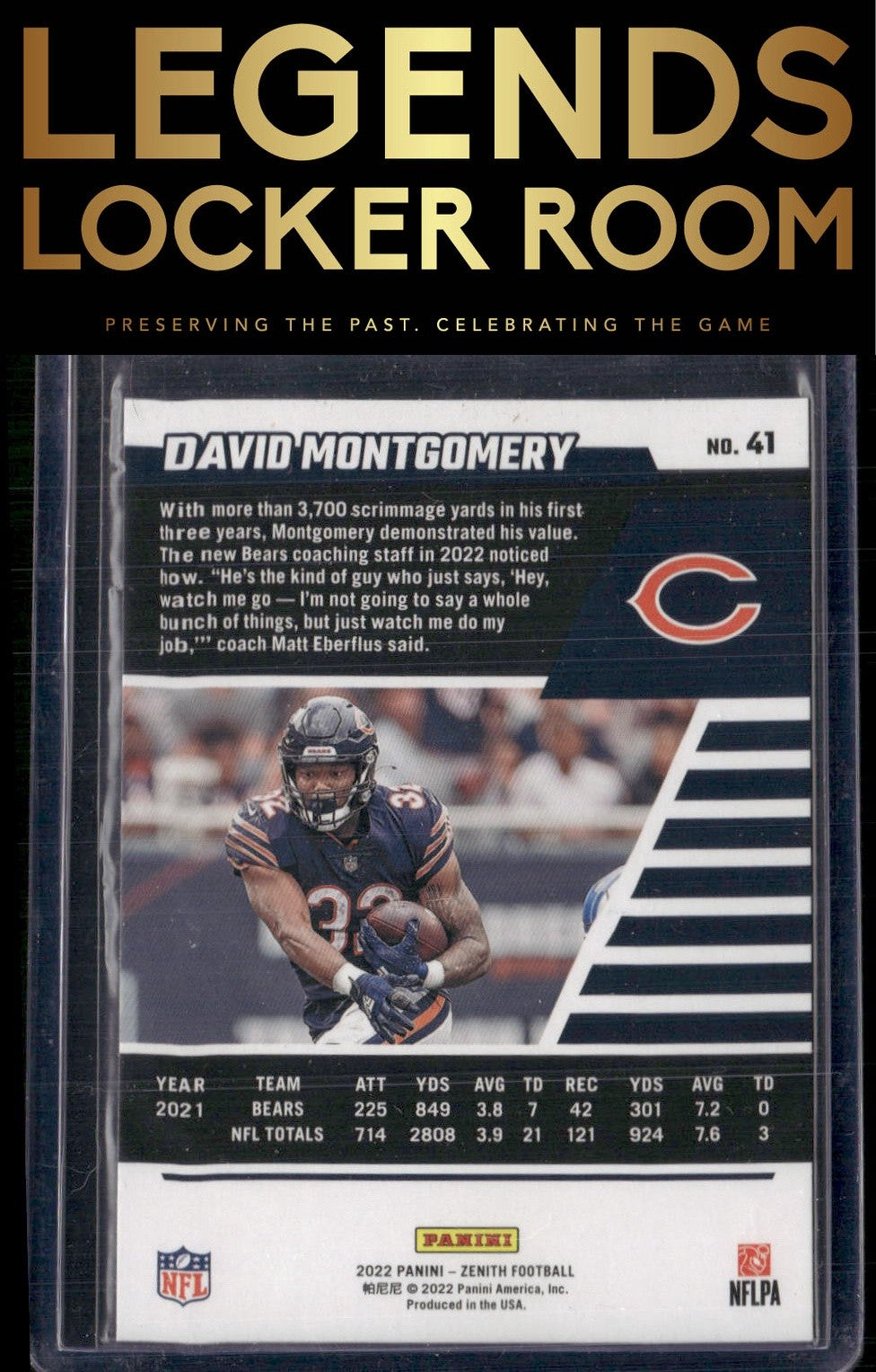 2022 Zenith #41 David Montgomery Retail