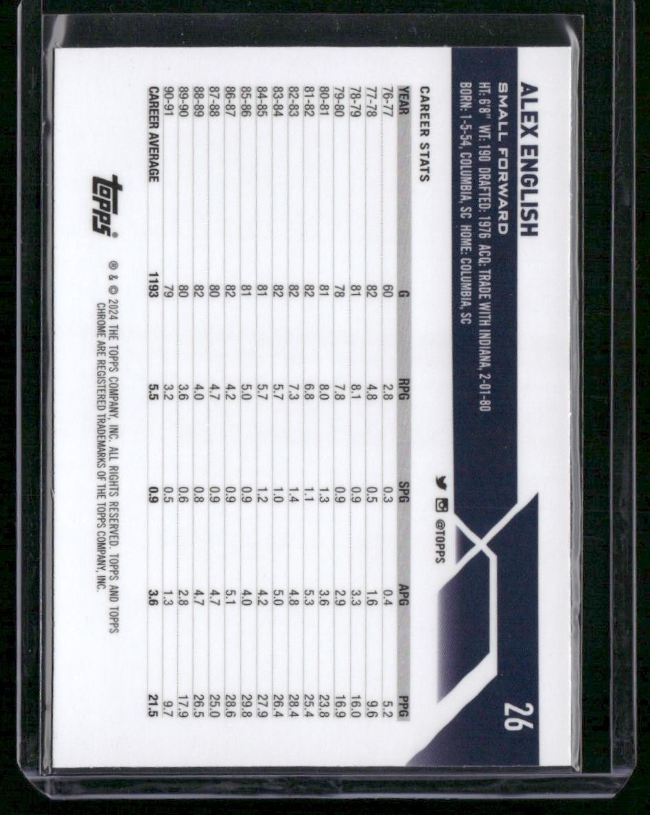 2023-24 Topps Chrome #26 Alex English