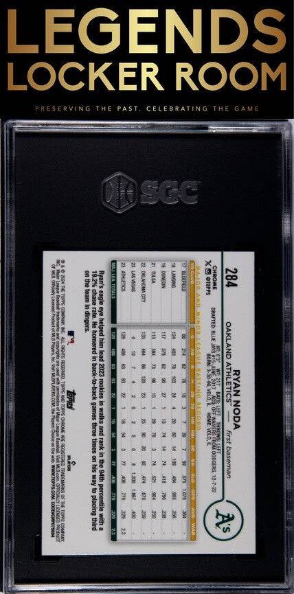 2024 Topps Chrome #284 Ryan Noda Pink Ref. SGC 9