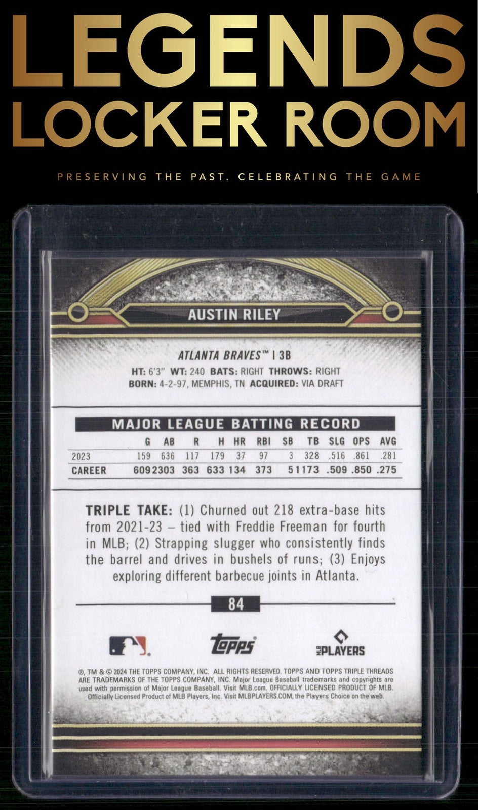 2024 Topps Triple Threads #84 Austin Riley
