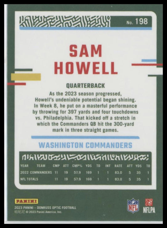2023 Donruss Optic #198 Sam Howell