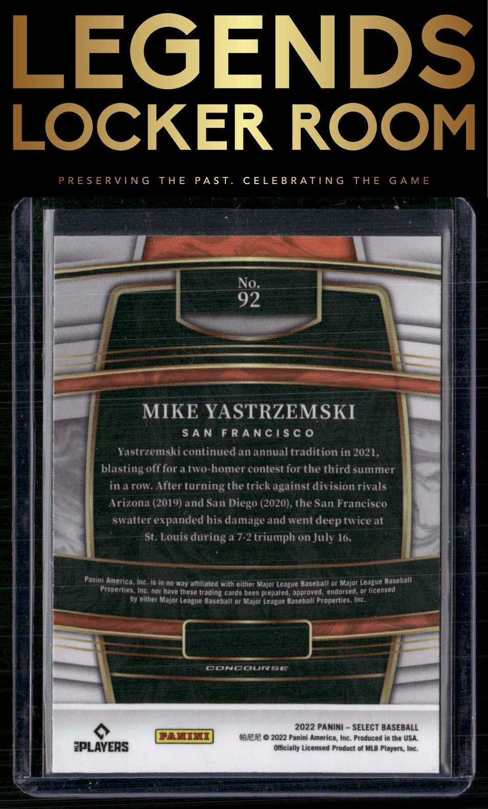 2022 Panini Select #92 Mike Yastrzemski Blue Retail Base