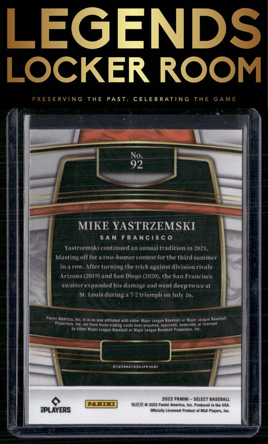 2022 Panini Select #92 Mike Yastrzemski Blue Retail Base