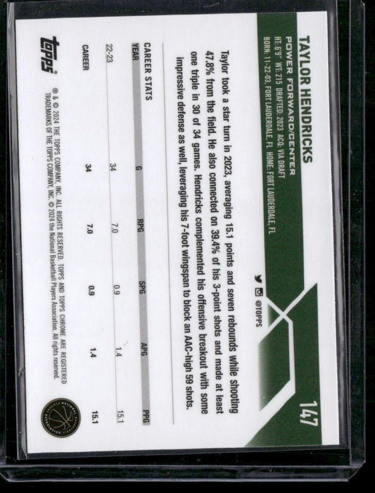 2023-24 Topps Chrome #147 Taylor Hendricks