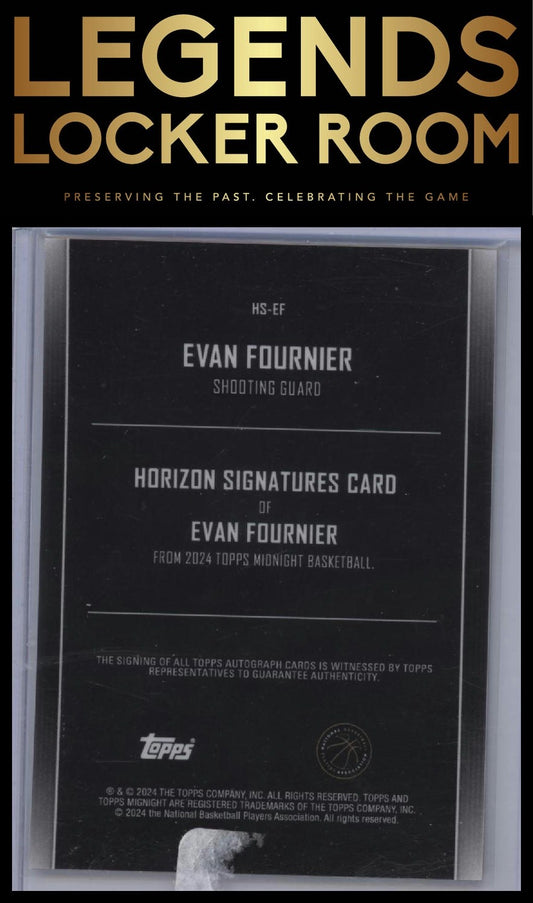 2023-24 Topps Midnight #HS-EF Evan Fournier Horizon Signatures Twilight #/199