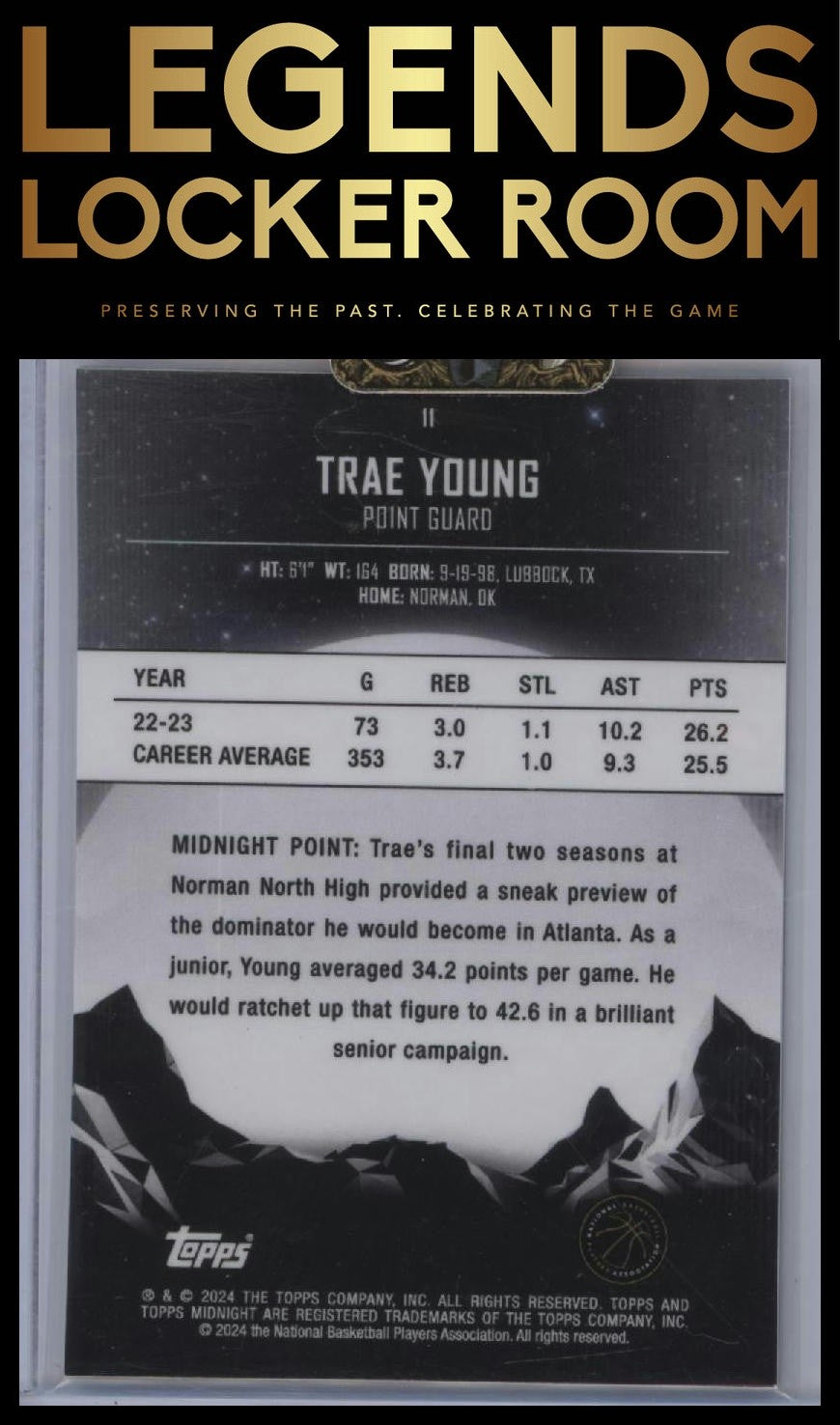 2023-24 Topps Midnight #11 Trae Young Morning #/149