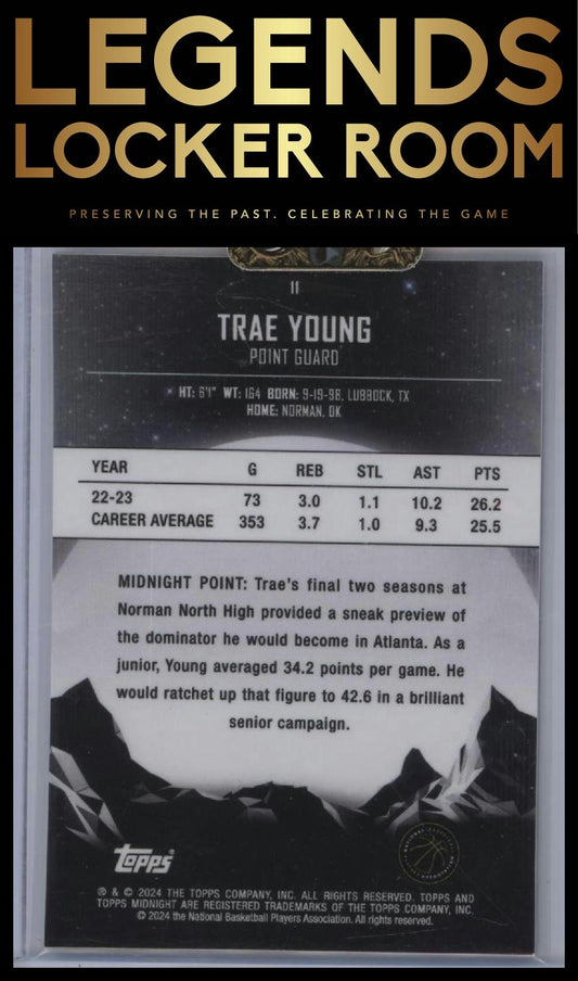 2023-24 Topps Midnight #11 Trae Young Morning #/149
