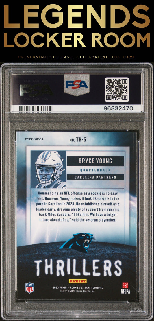 2023 Panini Rookies & Stars Thrillers #TH5 Bryce Young Thrillers-Red Plaid PSA 9
