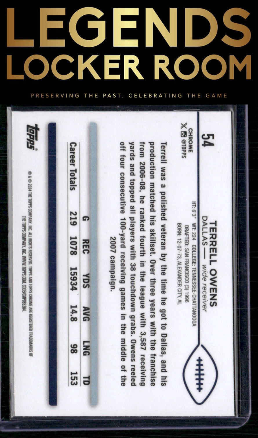 2024 Topps Chrome #54 Terrell Owens