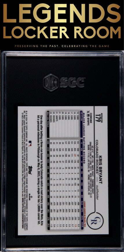 2024 Topps Chrome #179 Kris Bryant Ref. SGC 10