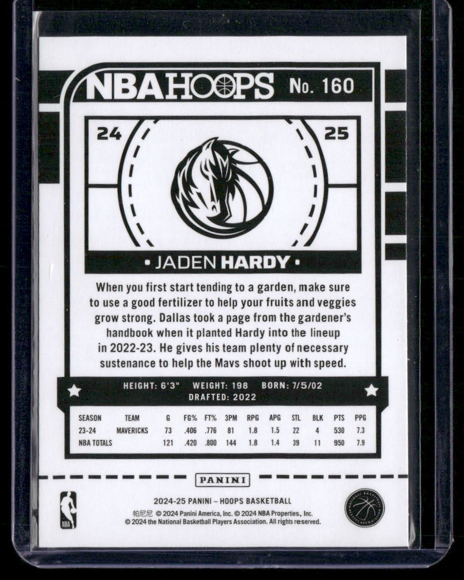 2024-25 Hoops #160 Jaden Hardy