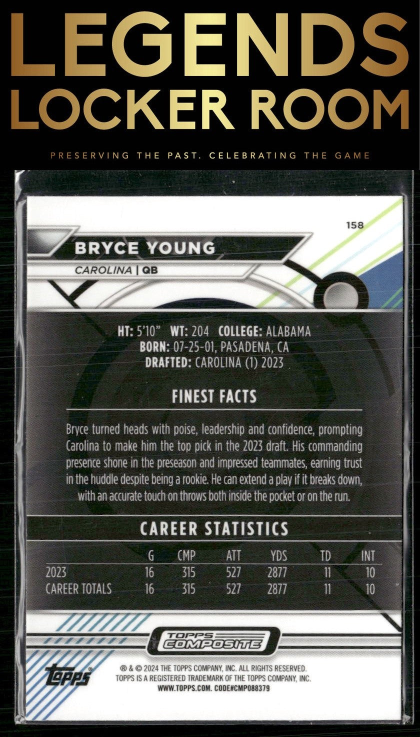 2023 Topps Composite #158 Bryce Young Finest Checkerboard Refractor