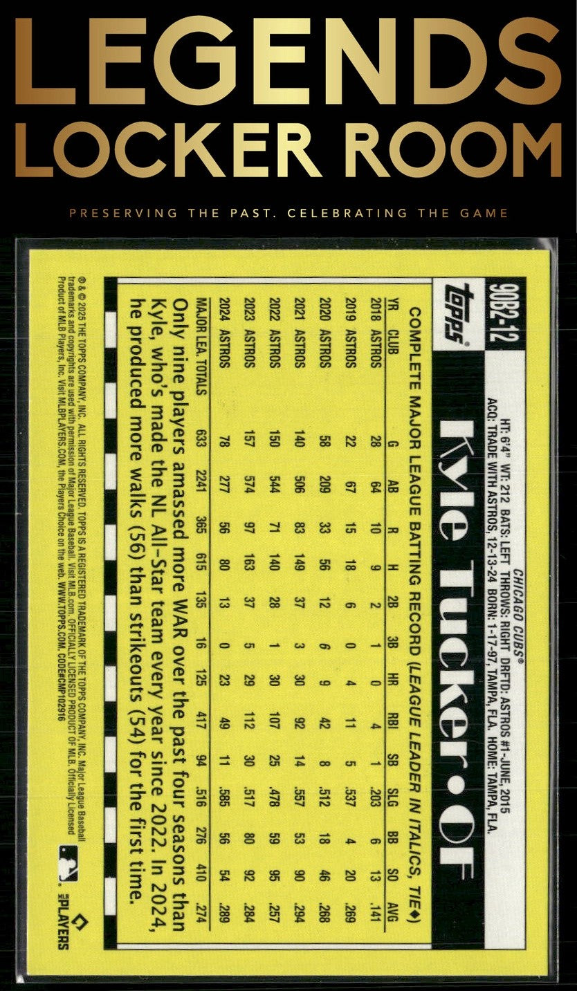 2025 Topps Kyle Tucker 1990 Topps Baseball 35th Anniversary