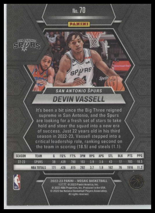 2022-23 Panini Mosaic #70 Devin Vassell