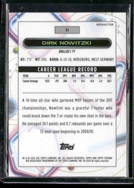 2023-24 Topps Chrome Cosmic #32 Dirk Nowitzki Refractors