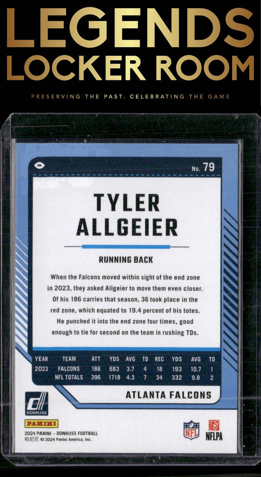 2024 Donruss #79 Tyler Allgeier Press Proof Red