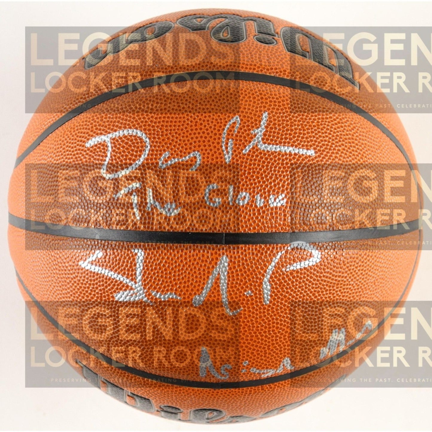 Gary Payton & Shawn Kemp Signed Basketball Inscriptions "The Glove"&"Reign Man"