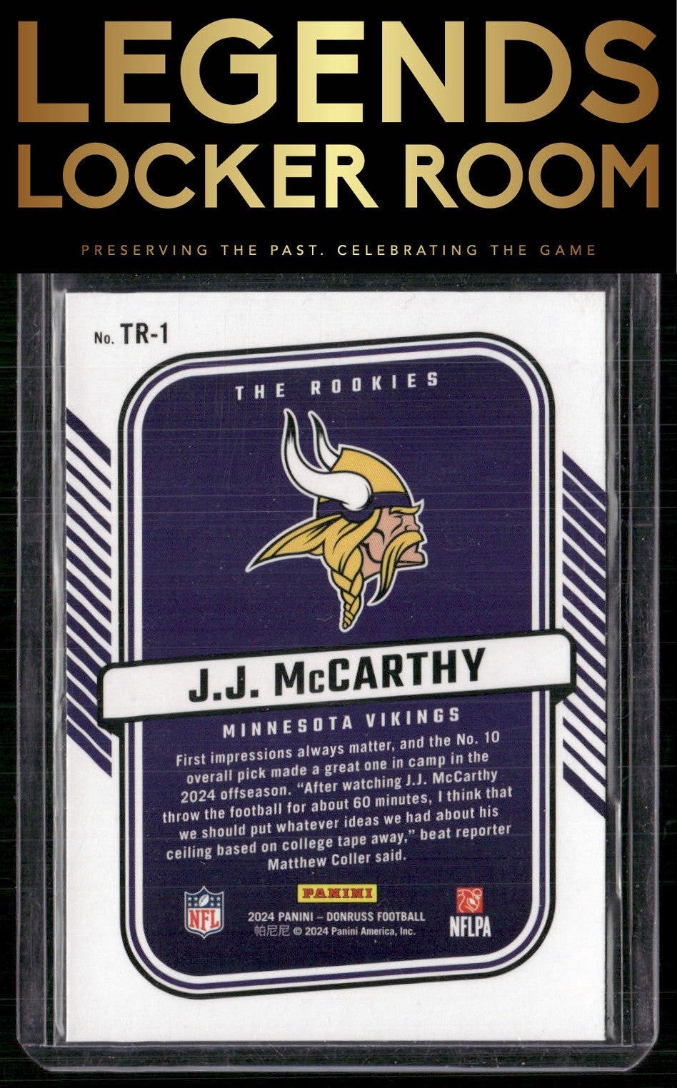 2024 Donruss #TR-1 J.J. McCarthy The Rookies