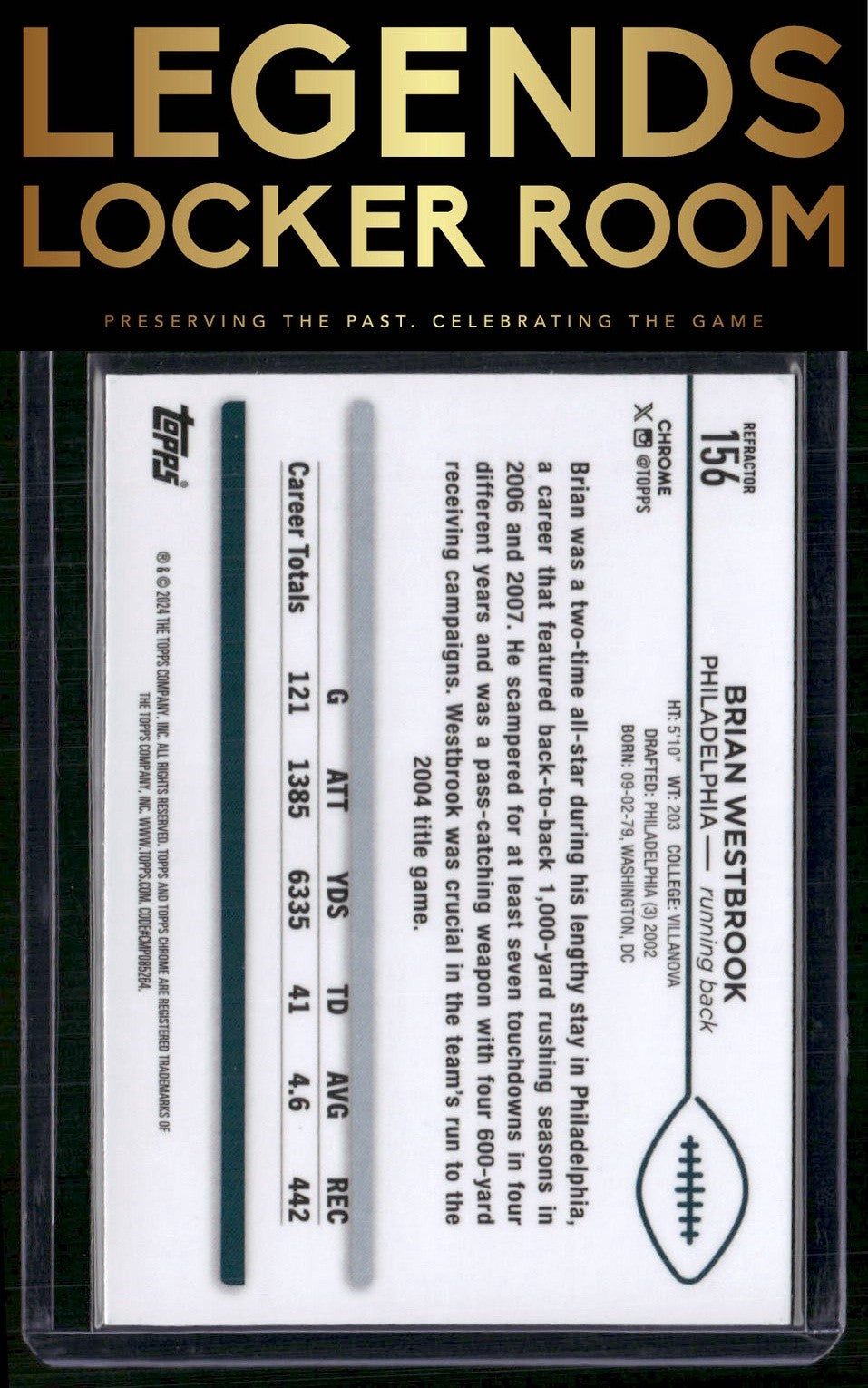 2024 Topps Chrome #156 Brian Westbrook Refractor