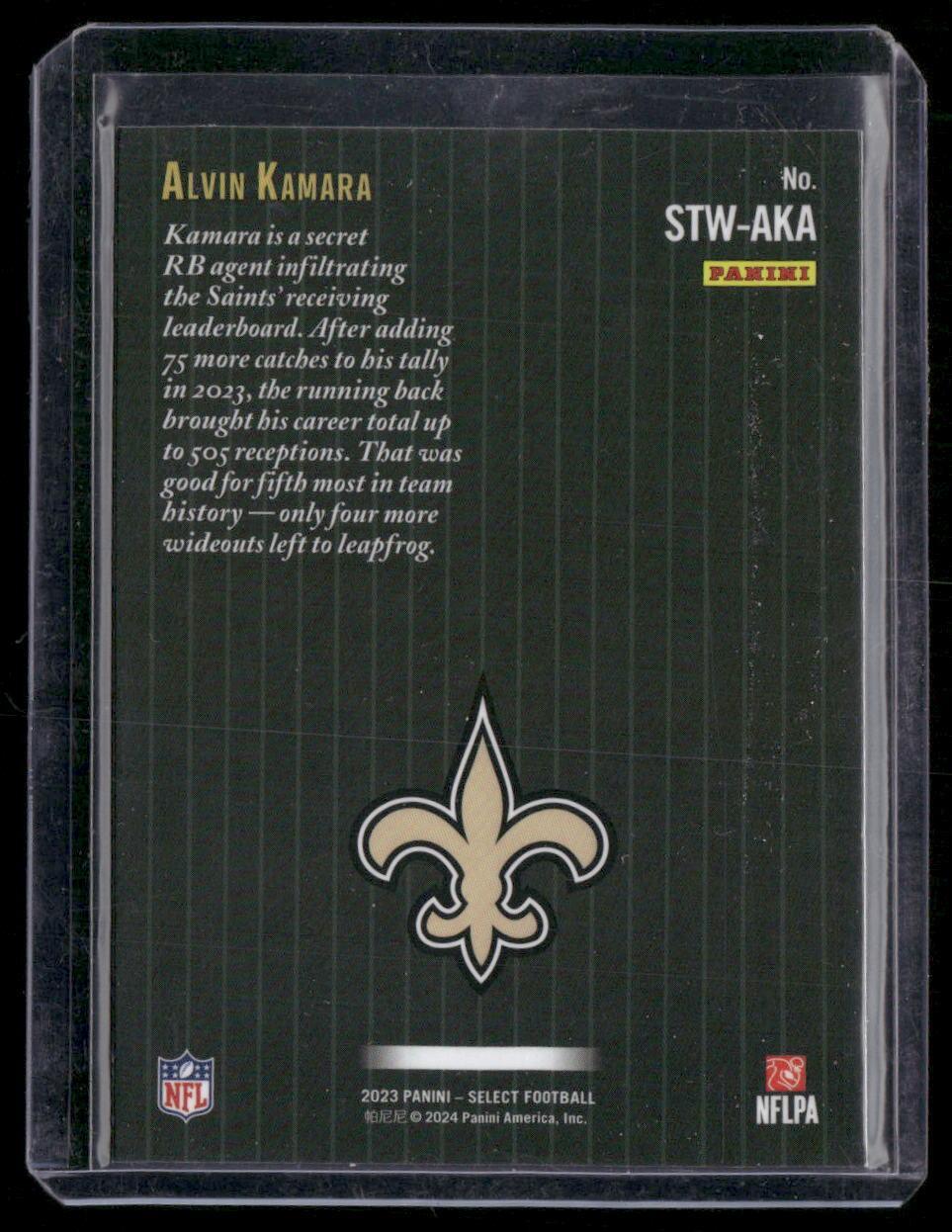 2023 Panini Select #STW-AKA Alvin Kamara Score Select Throwback