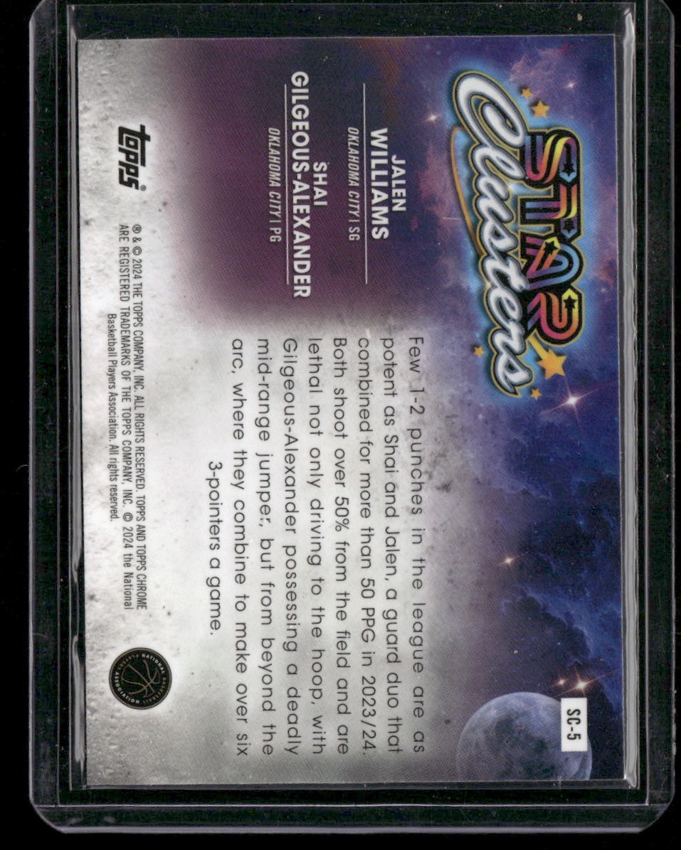 2023-24 Topps Chrome Cosmic Jalen Williams/Shai Gilgeous-Alexander Star Clusters