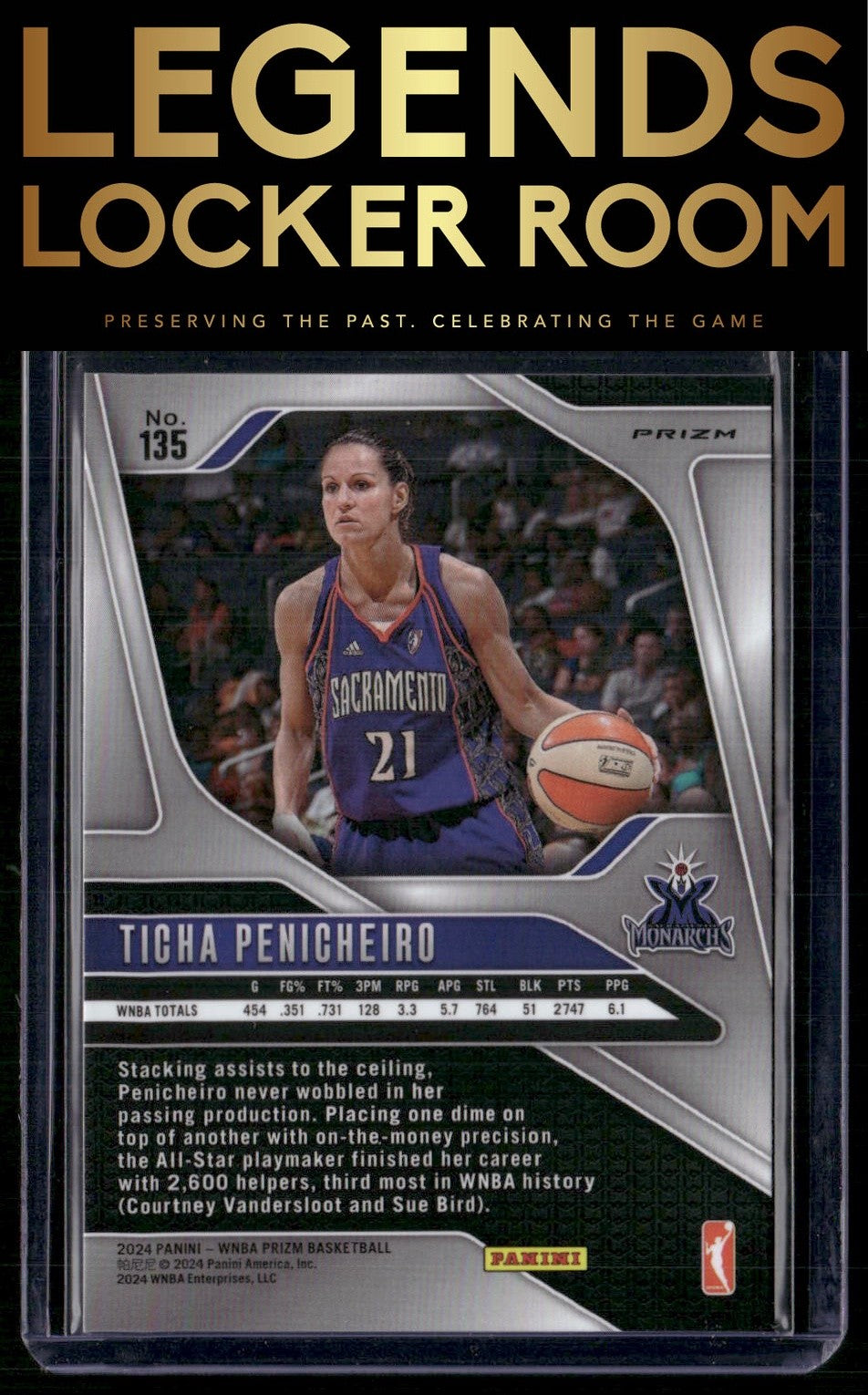 2024 Panini Prizm WNBA #135 Ticha Penicheiro Silver Prizms