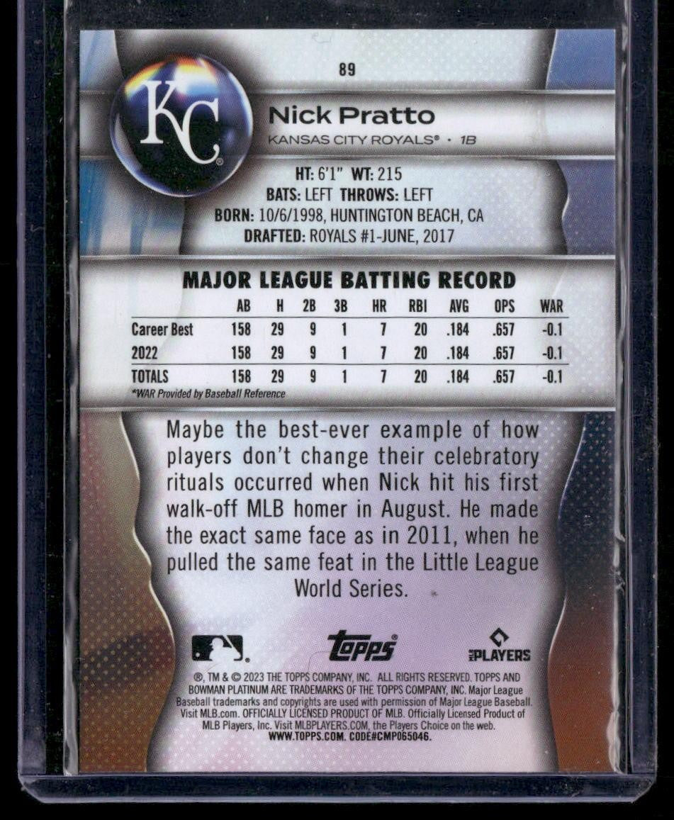 2023 Bowman Platinum #89 Nick Pratto