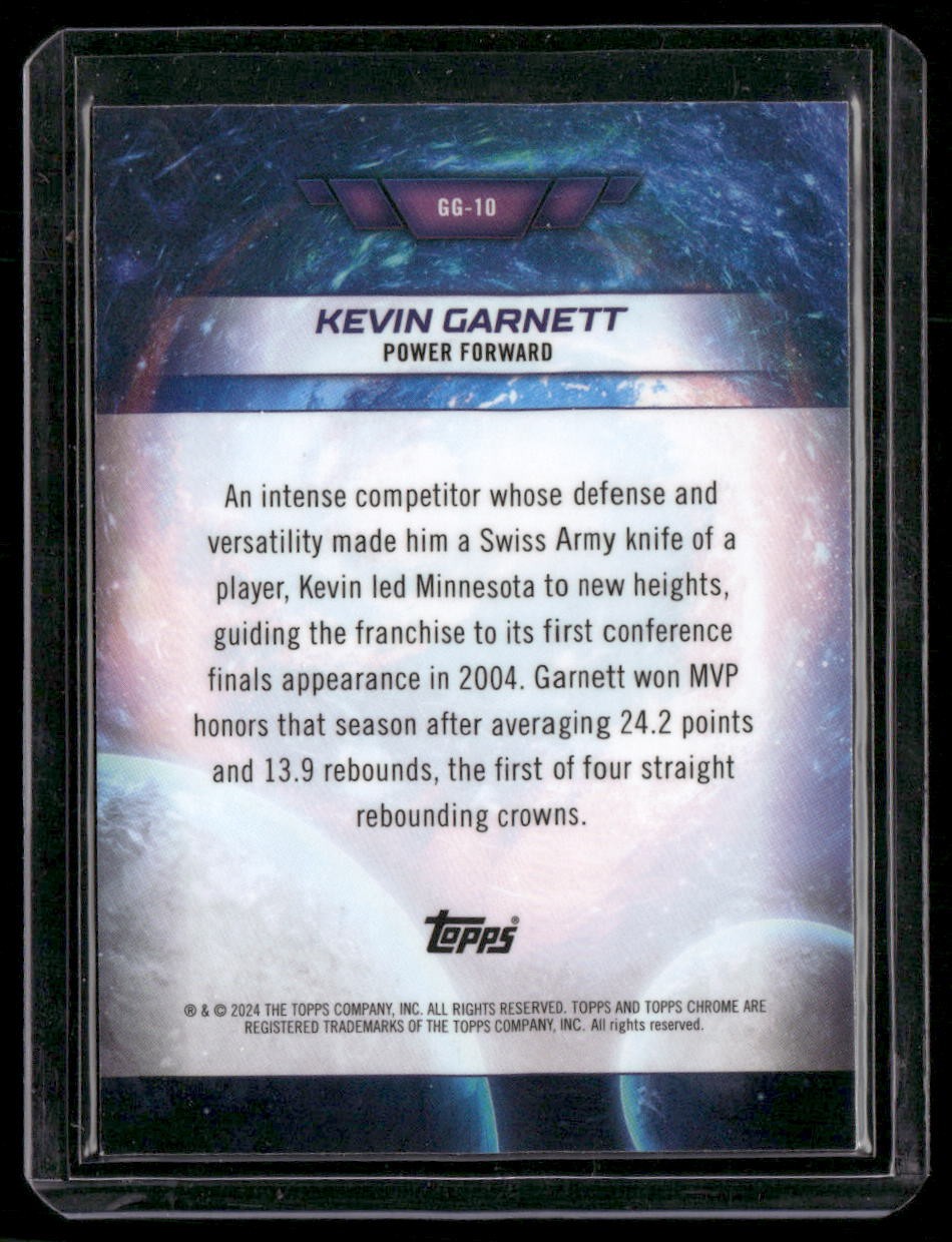 2023-24 Topps Chrome Cosmic #GG-10 Kevin Garnett Galaxy Greats
