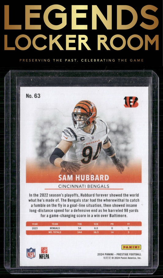 2024 Panini Prestige #63 Sam Hubbard