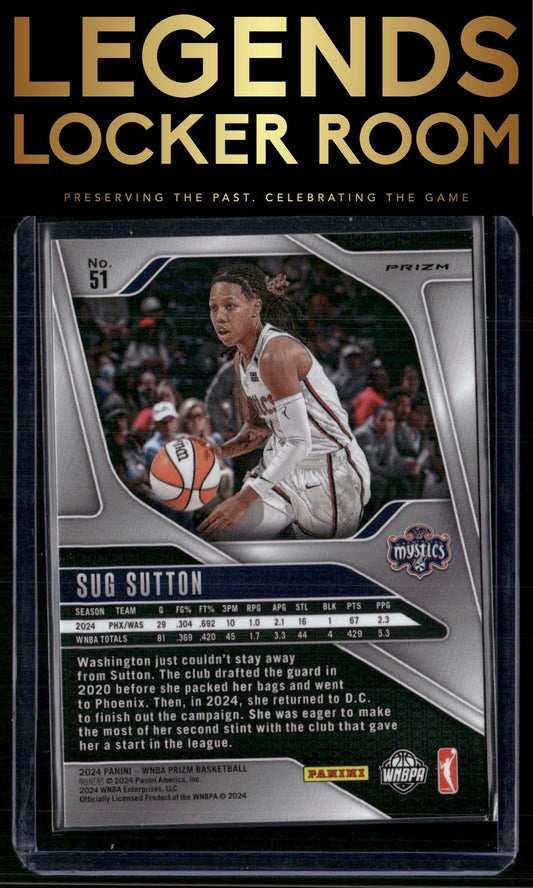 2024 Panini Prizm WNBA #51 Sug Sutton Silver Prizms