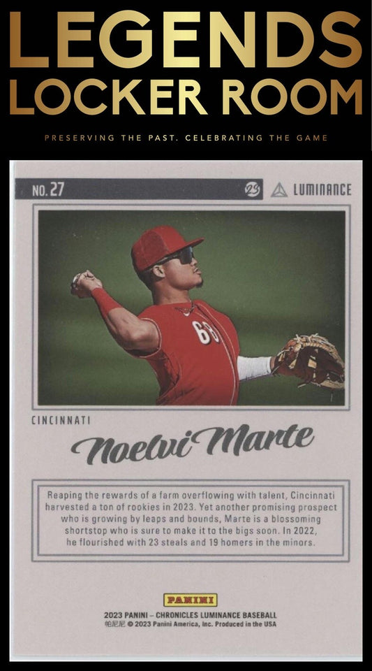 2023 Panini Chronicles: Luminance #27 Noelvi Marte