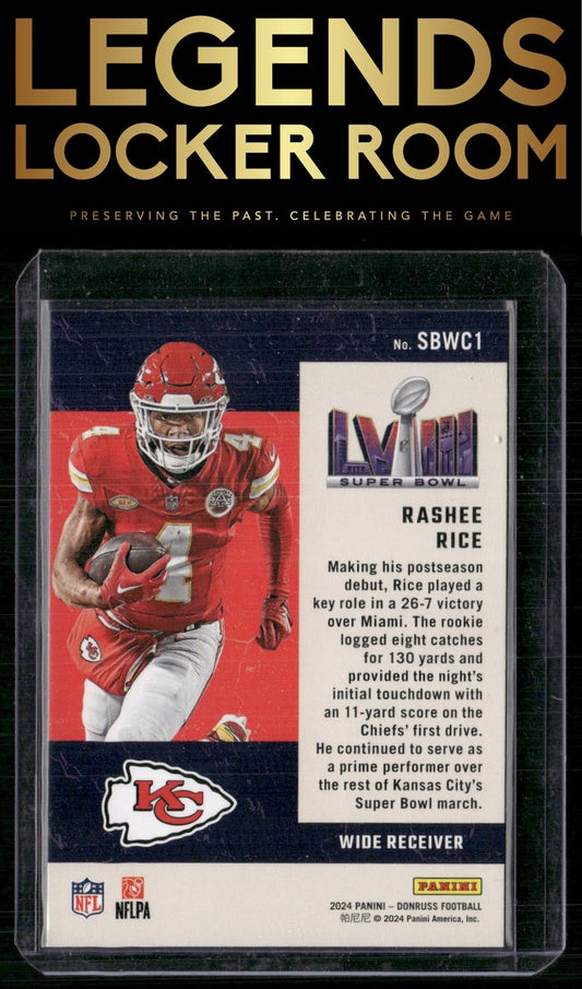 2024 Donruss #SBWC1 Rashee Rice Road to the Super Bowl Wild Card